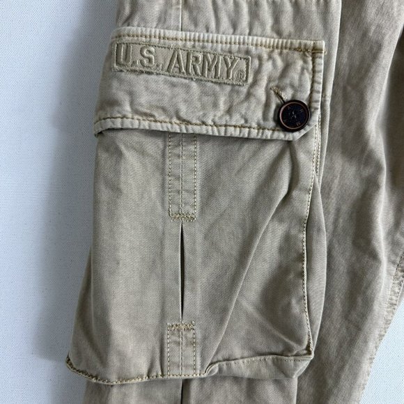 Saks 5th Ave Men's‎ U.S. Army Cargo Pants Mens Size 38x30 Outdoor Khaki Pockets - Picture 6 of 9